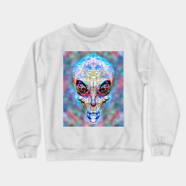 drippy alien Crewneck Sweatshirt by circlestances